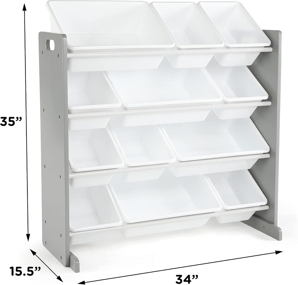 4‑Tier Kids Toy Storage Organizer With Bins
