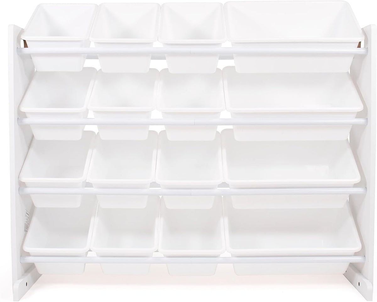 4‑Tier Kids Toy Organizer With 16 Bins
