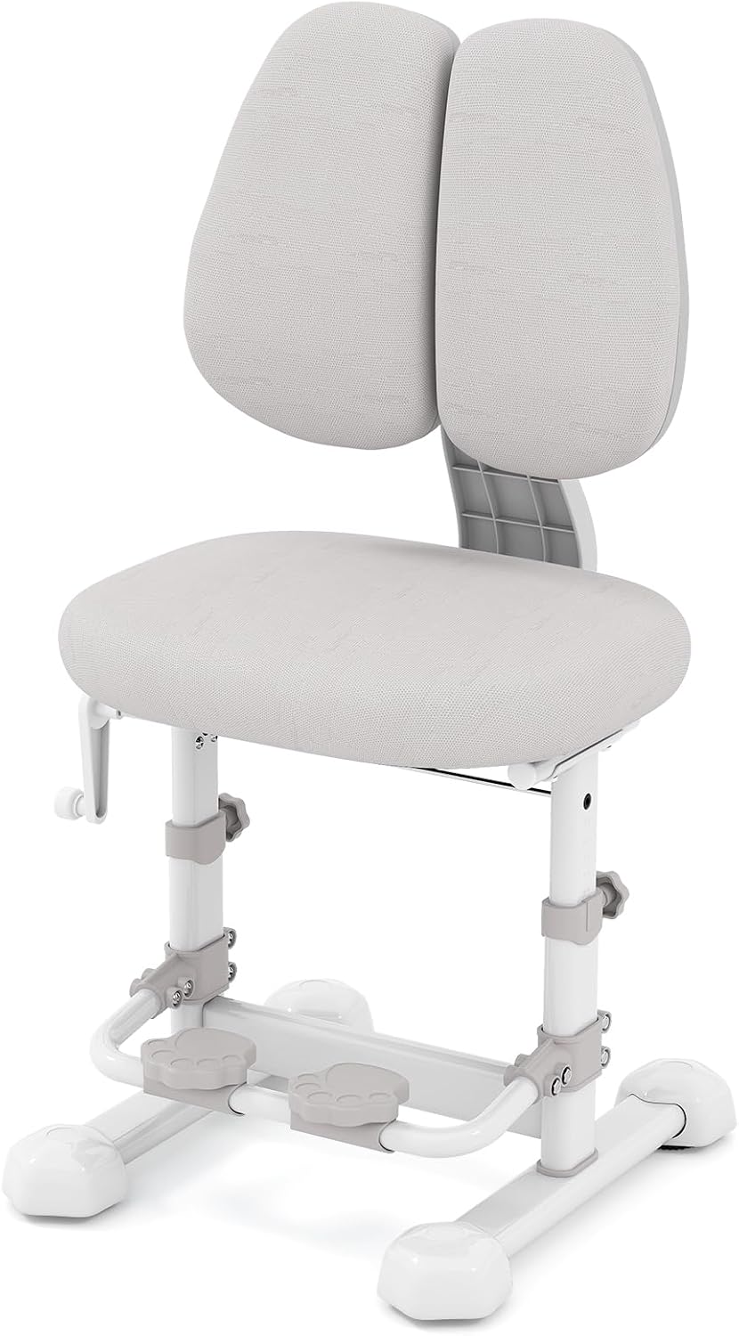 Gray Ergonomic Adjustable Kids Study Chair