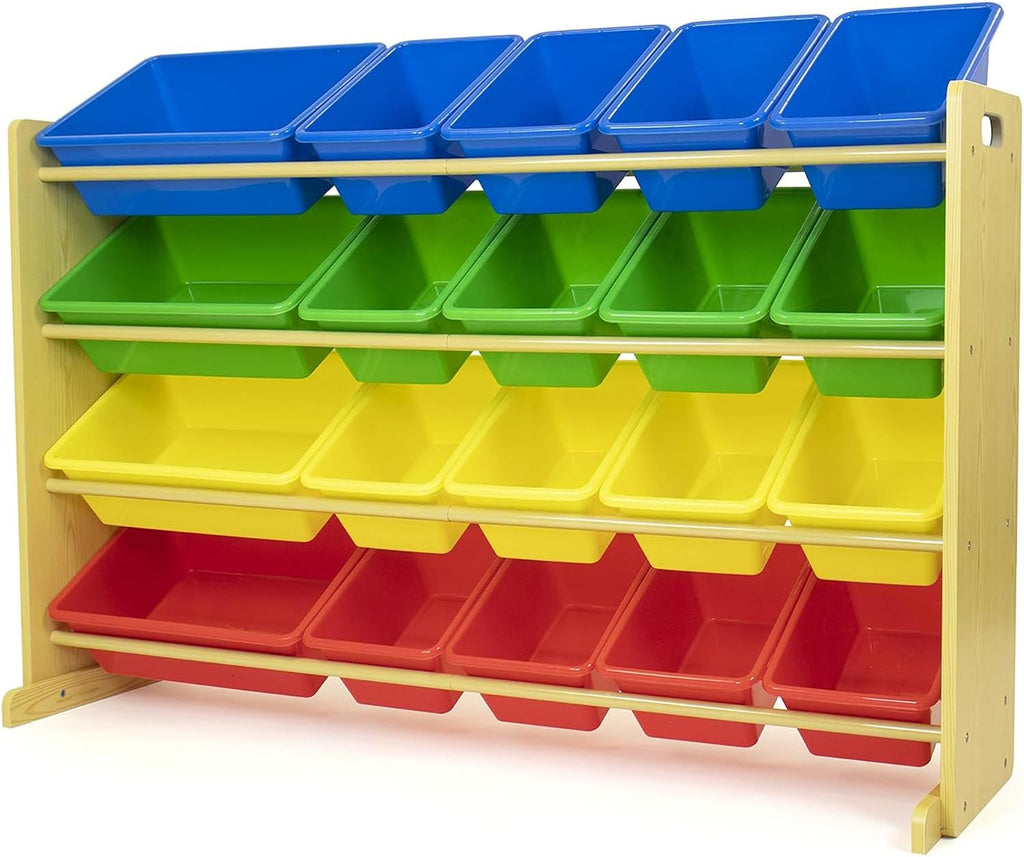 4‑Tier Kids Toy Organizer With 20 Bins