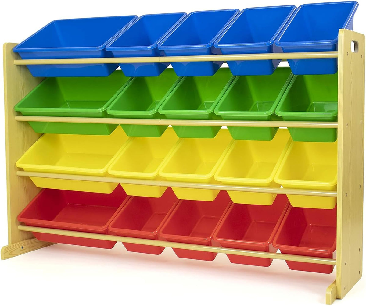4‑Tier Kids Toy Organizer With 20 Bins