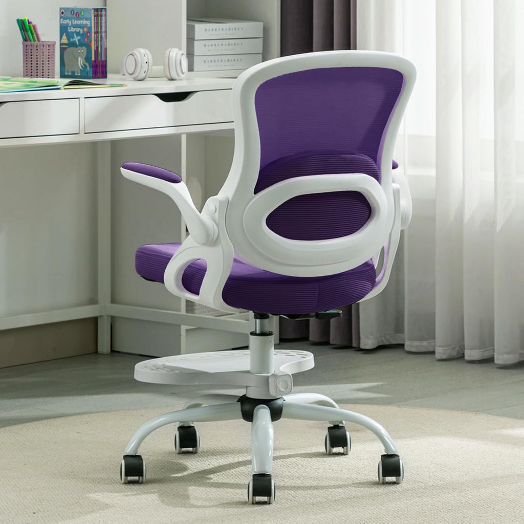 Purple Mesh Swivel Ergonomic Kids Chair
