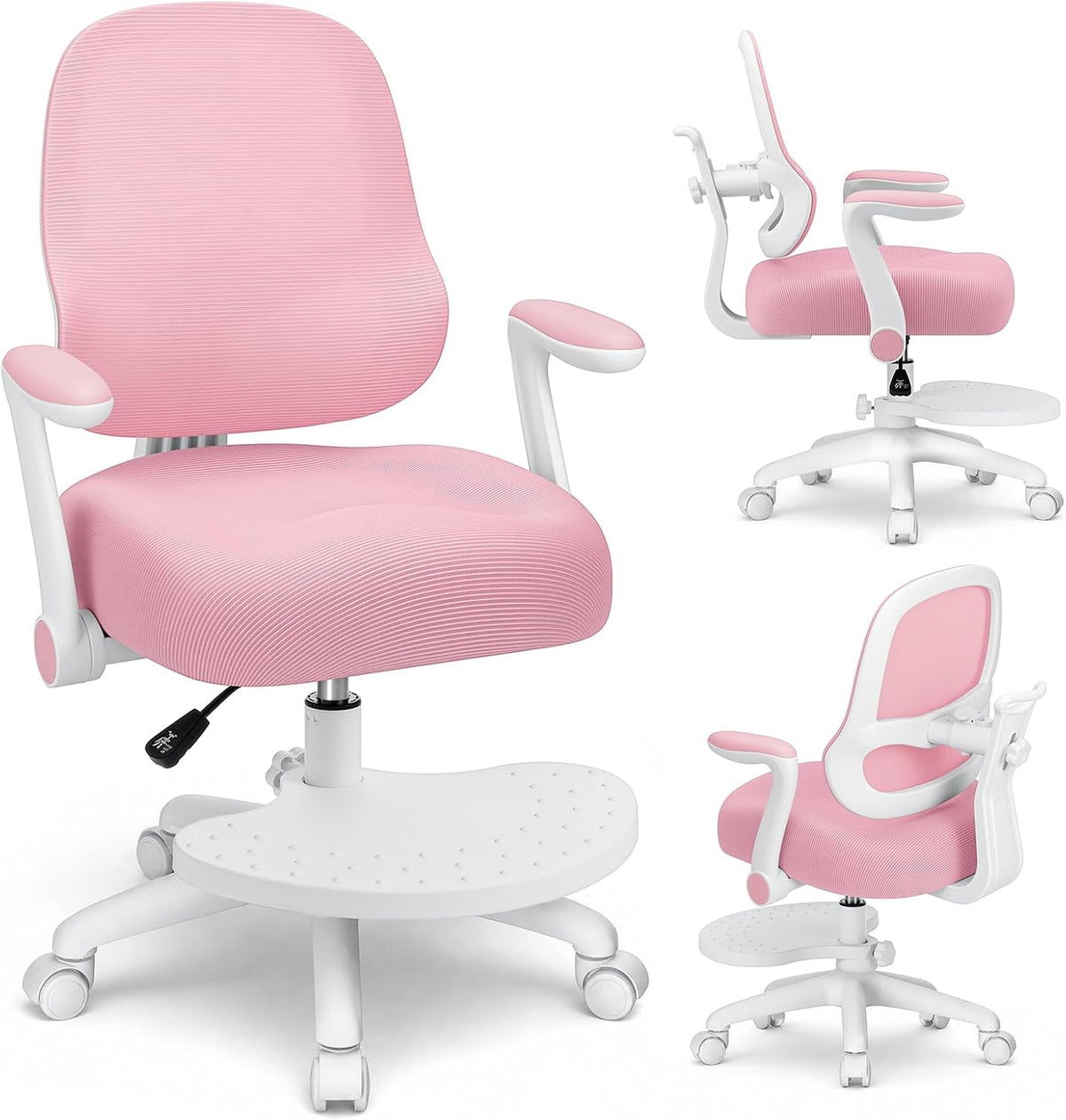 Pink Ergonomic Adjustable Kids Study Chair