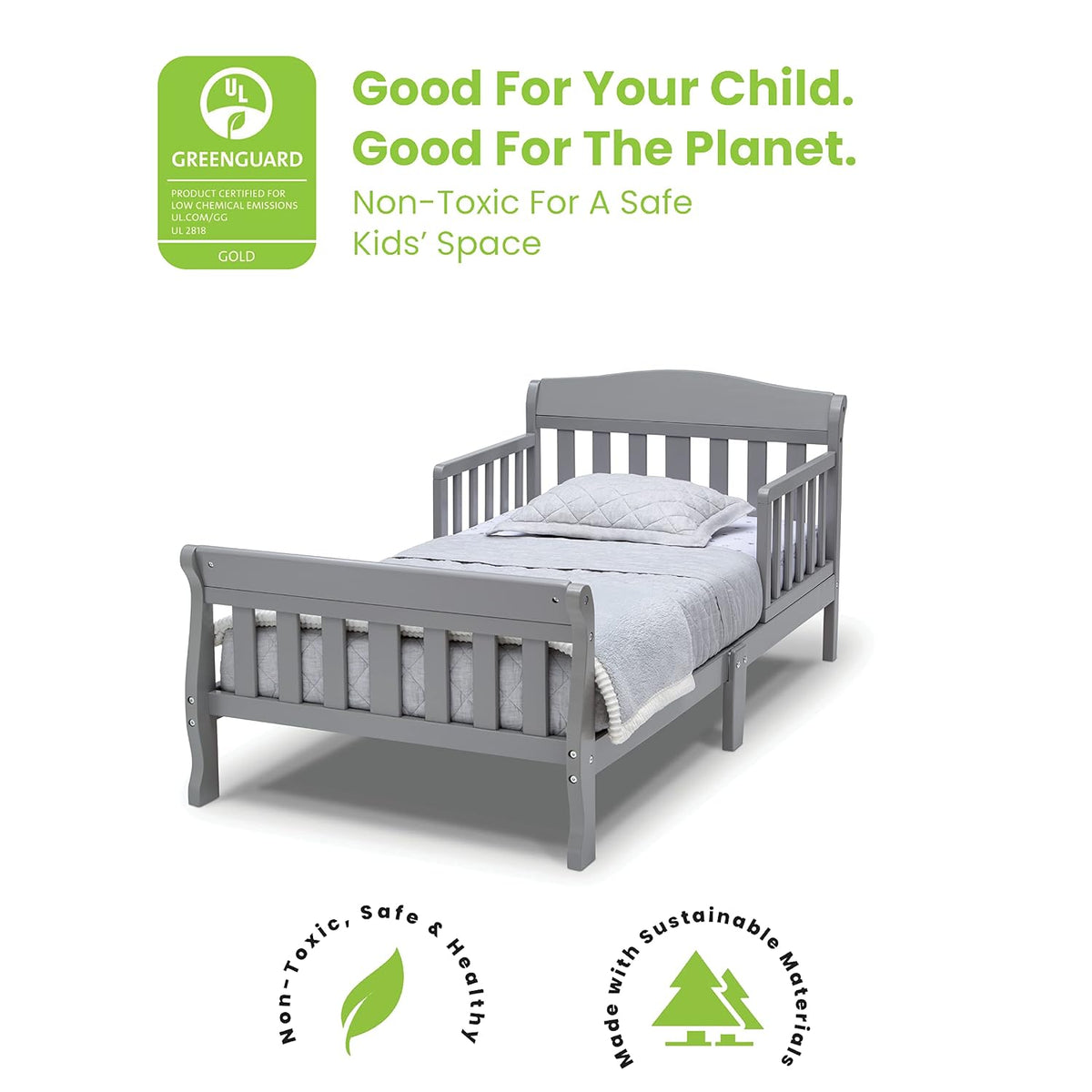 Grey Certified Canton Toddler Bed