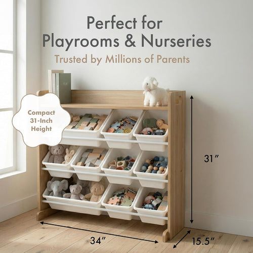 3‑Tier Kids Toy Organizer With 9 Bins