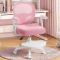 Pink Ergonomic Kids Desk Chair Flip‑Arms