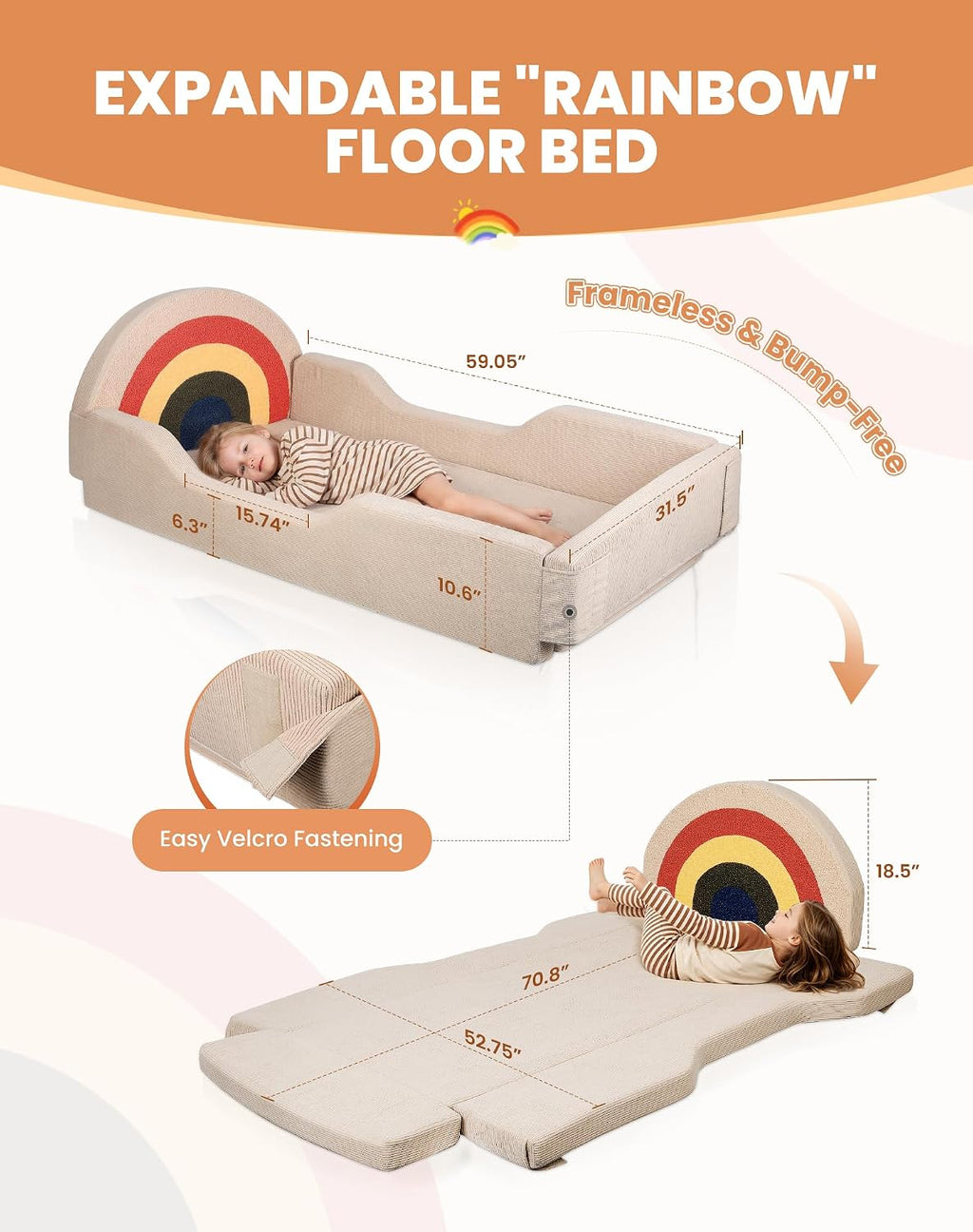 Foam Toddler Floor Bed With Mattress Included