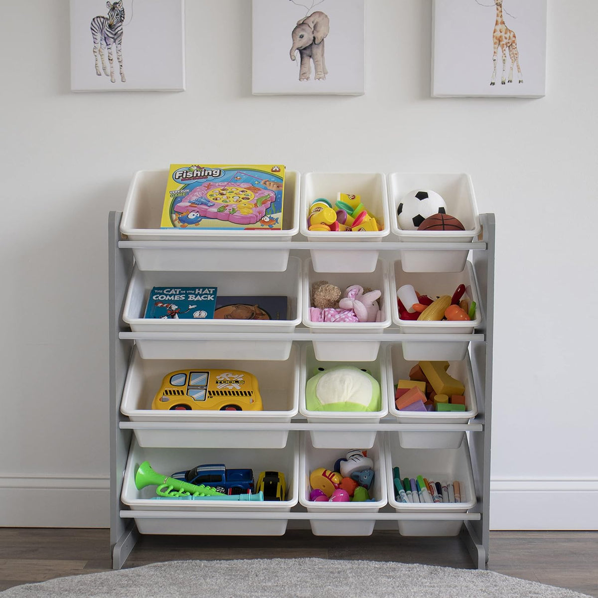 4‑Tier Kids Toy Storage Organizer With Bins