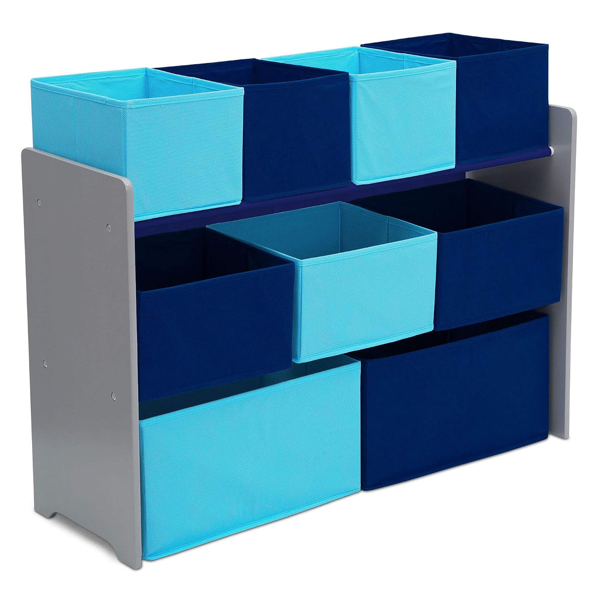 Grey Multi‑Bin Kids Toy Storage Organizer