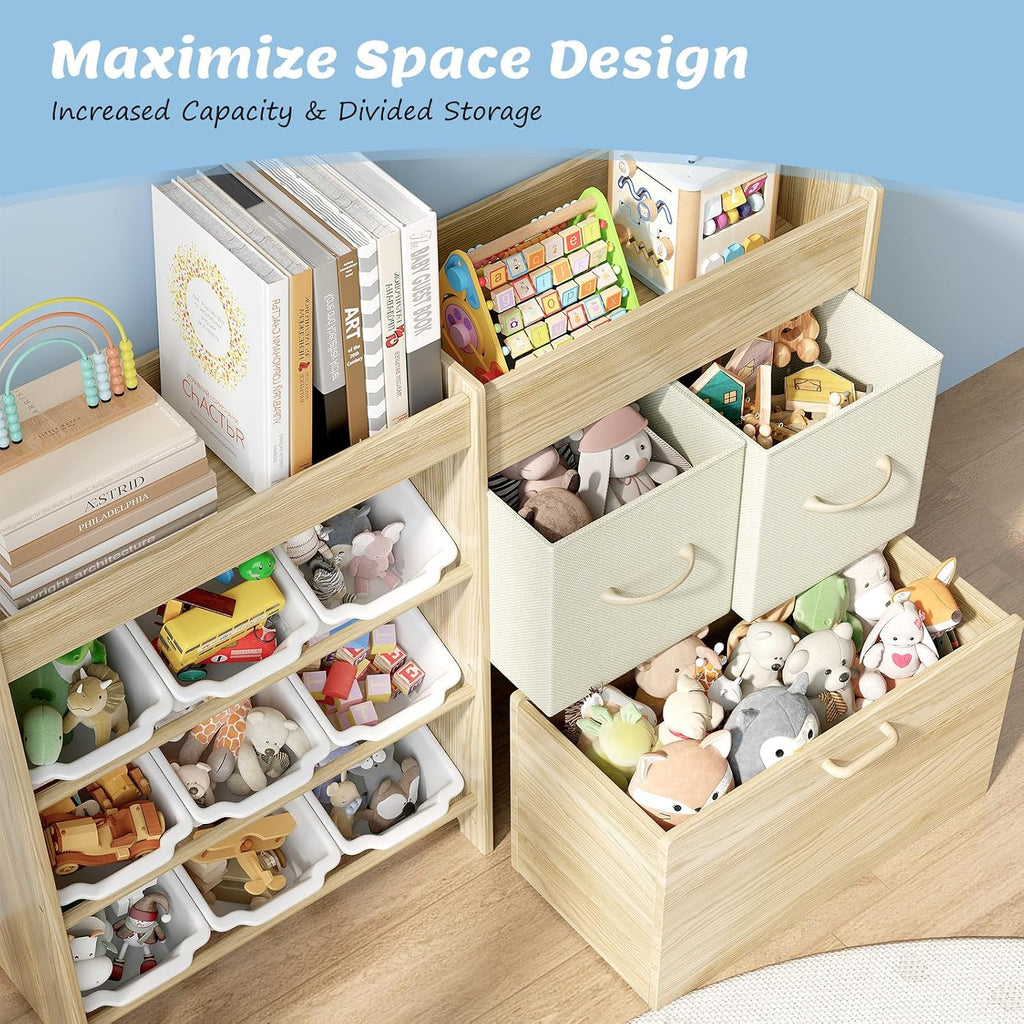 Kids Toy Organizer With 9 Bins Drawers