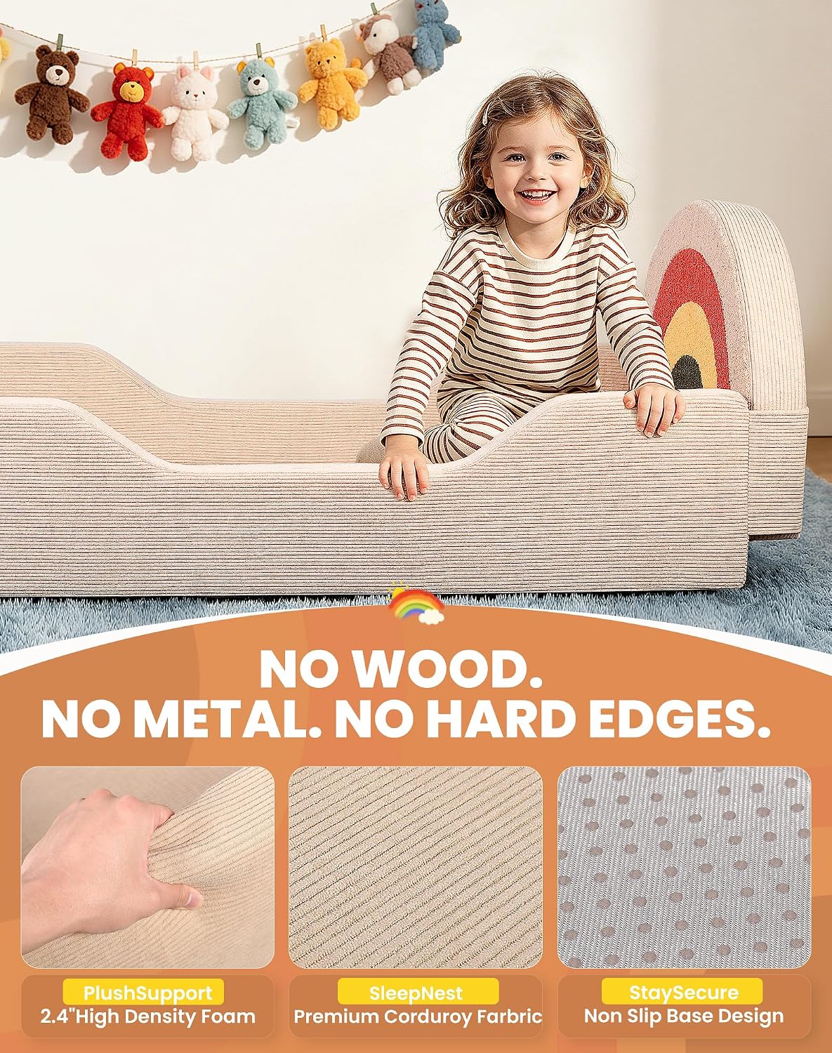 Foam Toddler Floor Bed With Mattress Included